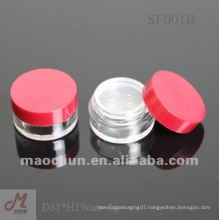 SF001B 5g small plastic cosmetics cream empty jar